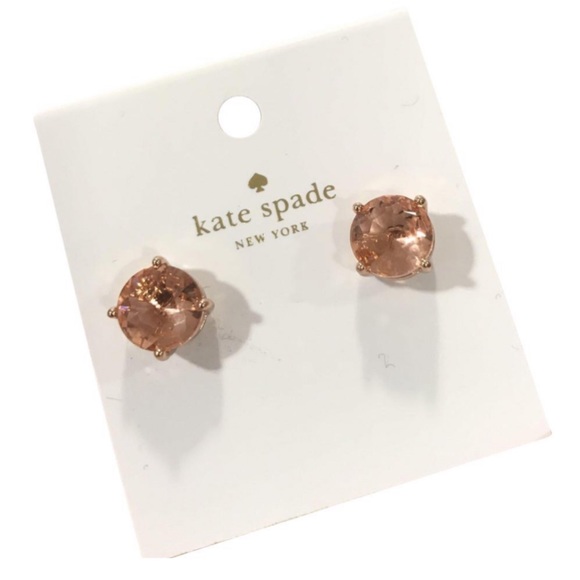 Kate Spade Light Peach Gumdrop Stud Round Earrings - Picture 2 of 9